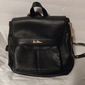Sam Edelman Black and Gold Sutton Grommet Backpack